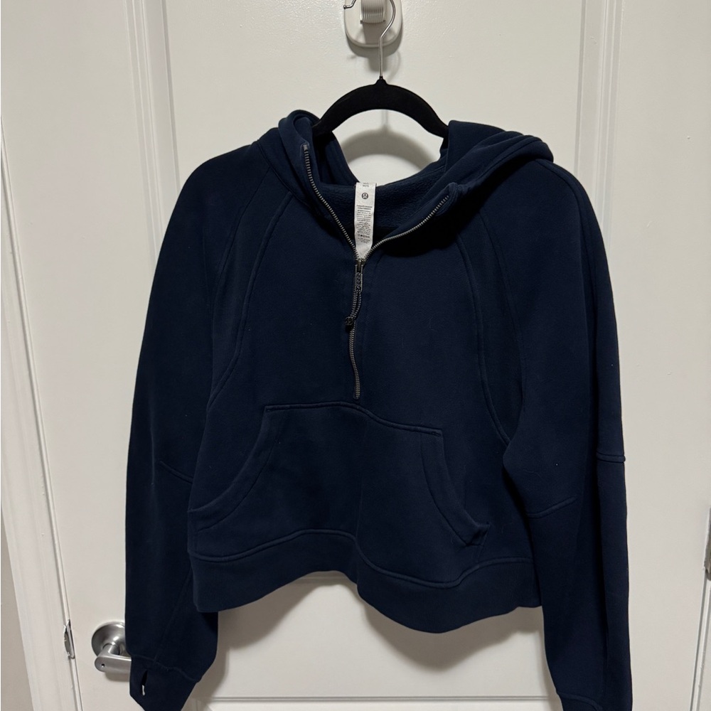Lululemon Scuba Oversized Half-Zip Hood Navy Blue